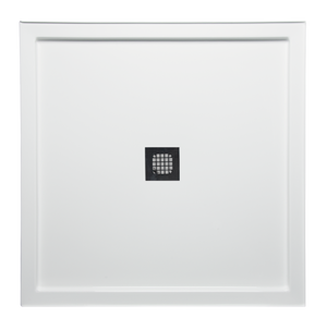 Americh S3636TT-WH 36" x 36" Triple Threshold DS Base w/Square Drain - White