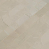 Sande cream 12x12 polished porcelain mesh mounted mosaic tile NSANCRE2X4P product shot multiple tiles angle view