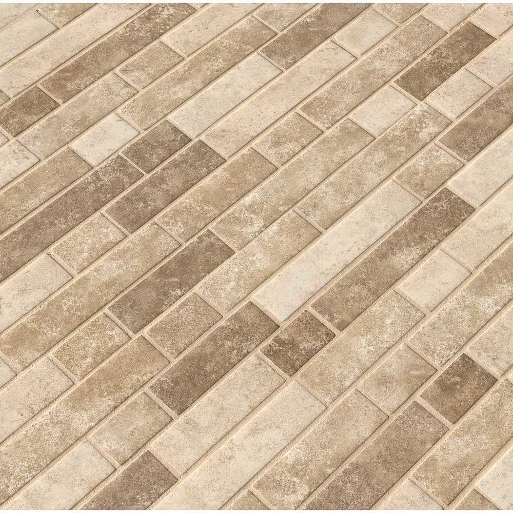 Sandhills interlocking 11.81X11.81 glass mesh mounted mosaic tile SMOT-GLSIL-SAND6MM product shot multiple tiles angle view