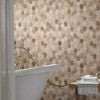 Sandhills hexagon 11.02X12.76 glass mesh mounted mosaic tile SMOT GLS SAND6MM product shot multiple tiles angle view