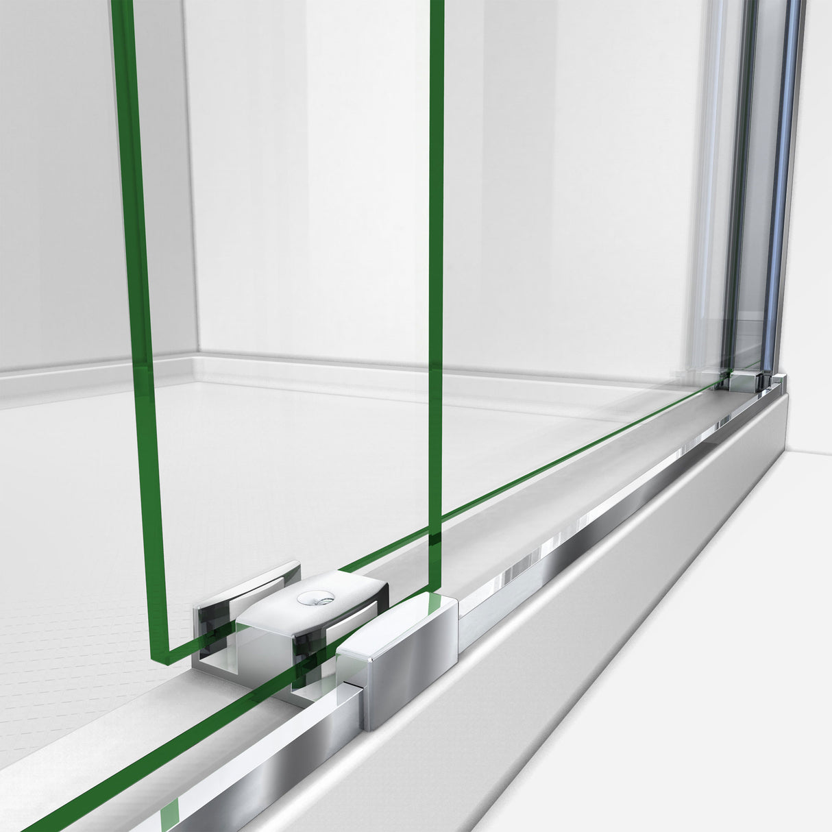 DreamLine Sapphire 44-48 in. W x 76 in. H Semi-Frameless Bypass Shower Door in Chrome