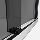 DreamLine Sapphire 56-60 in. W x 60 in. H Semi-Frameless Bypass Tub Door in Satin Black and Gray Glass