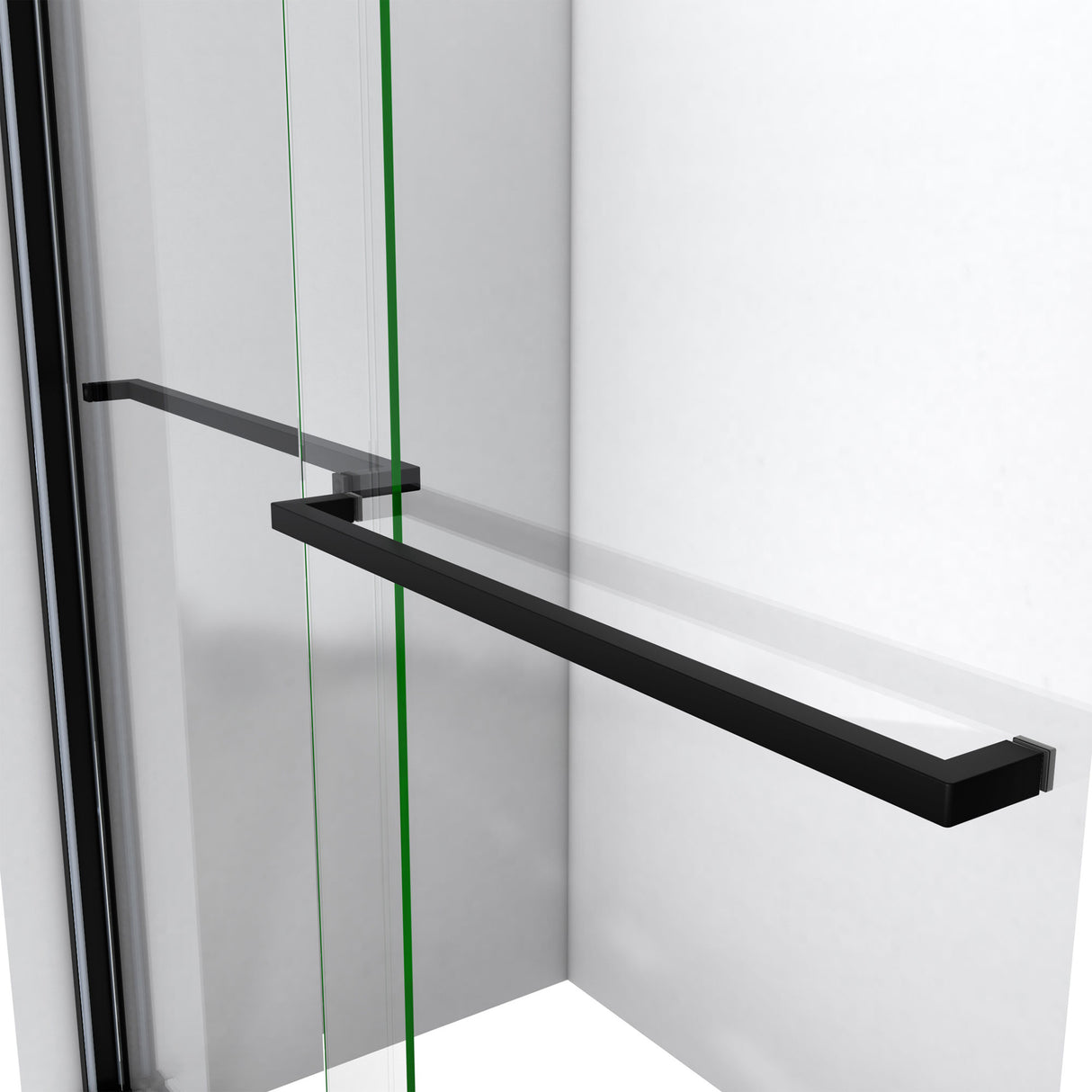 DreamLine Sapphire 56-60 in. W x 76 in. H Semi-Frameless Bypass Shower Door in Satin Black