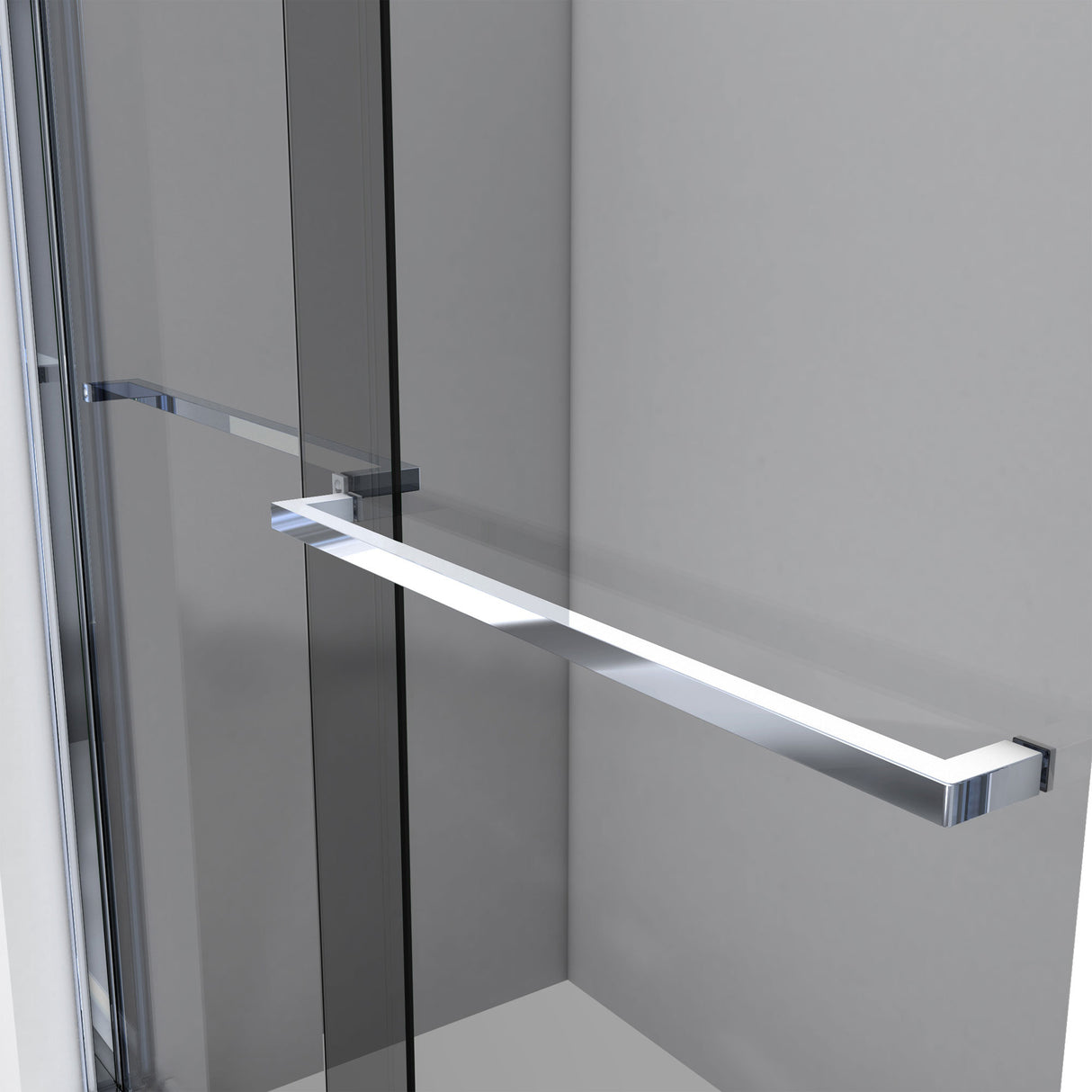 DreamLine Sapphire 56-60 in. W x 76 in. H Semi-Frameless Bypass Shower Door in Chrome and Gray Glass