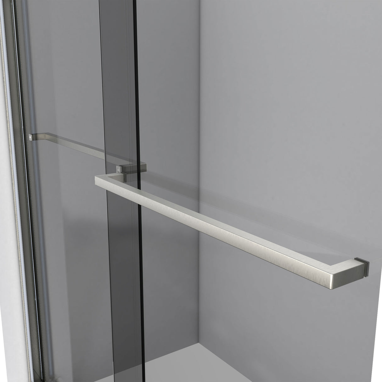 DreamLine Sapphire 56-60 in. W x 60 in. H Semi-Frameless Bypass Tub Door in Brushed Nickel and Gray Glass