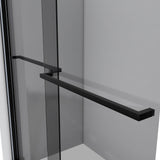 DreamLine Sapphire 44-48 in. W x 76 in. H Semi-Frameless Bypass Shower Door in Satin Black and Gray Glass