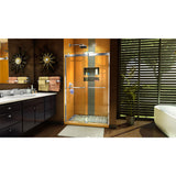 DreamLine Sapphire 44-48 in. W x 76 in. H Semi-Frameless Bypass Shower Door in Chrome