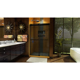 DreamLine Sapphire 44-48 in. W x 76 in. H Semi-Frameless Bypass Shower Door in Satin Black and Gray Glass
