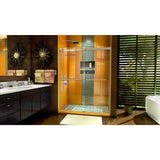 DreamLine Sapphire 56-60 in. W x 76 in. H Semi-Frameless Bypass Shower Door in Brushed Nickel