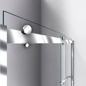 DreamLine Sapphire 44-48 in. W x 76 in. H Semi-Frameless Bypass Shower Door in Chrome