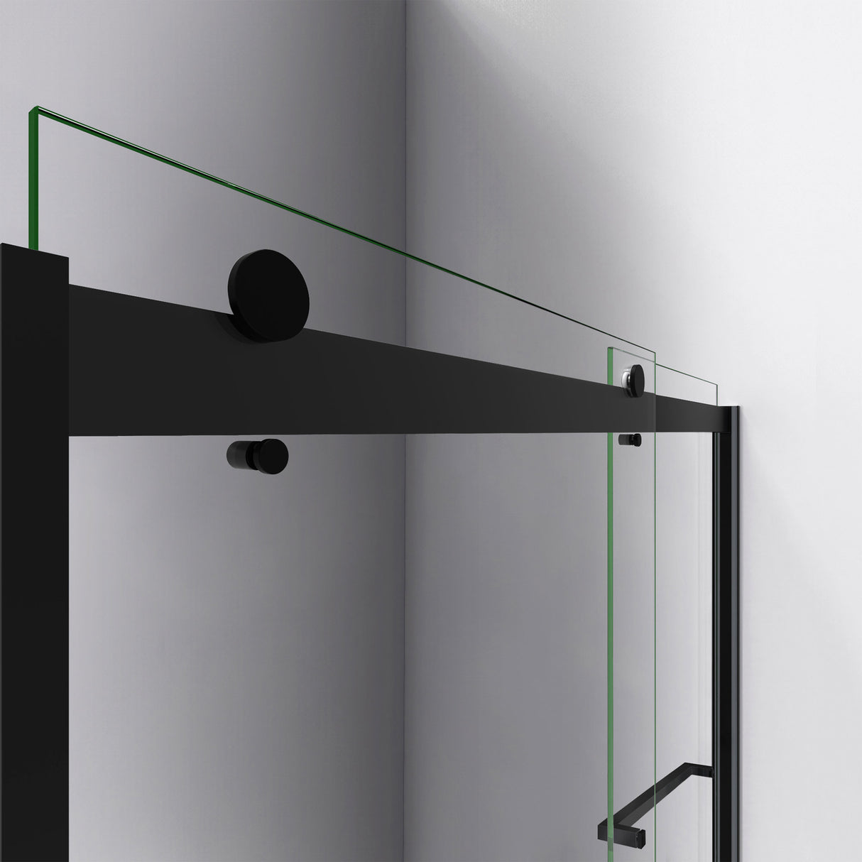 DreamLine Sapphire 44-48 in. W x 76 in. H Semi-Frameless Bypass Shower Door in Satin Black