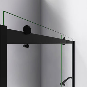 DreamLine Sapphire 44-48 in. W x 76 in. H Semi-Frameless Bypass Shower Door in Satin Black