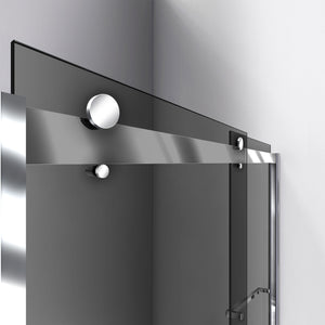 DreamLine Sapphire 56-60 in. W x 60 in. H Semi-Frameless Bypass Tub Door in Chrome and Gray Glass