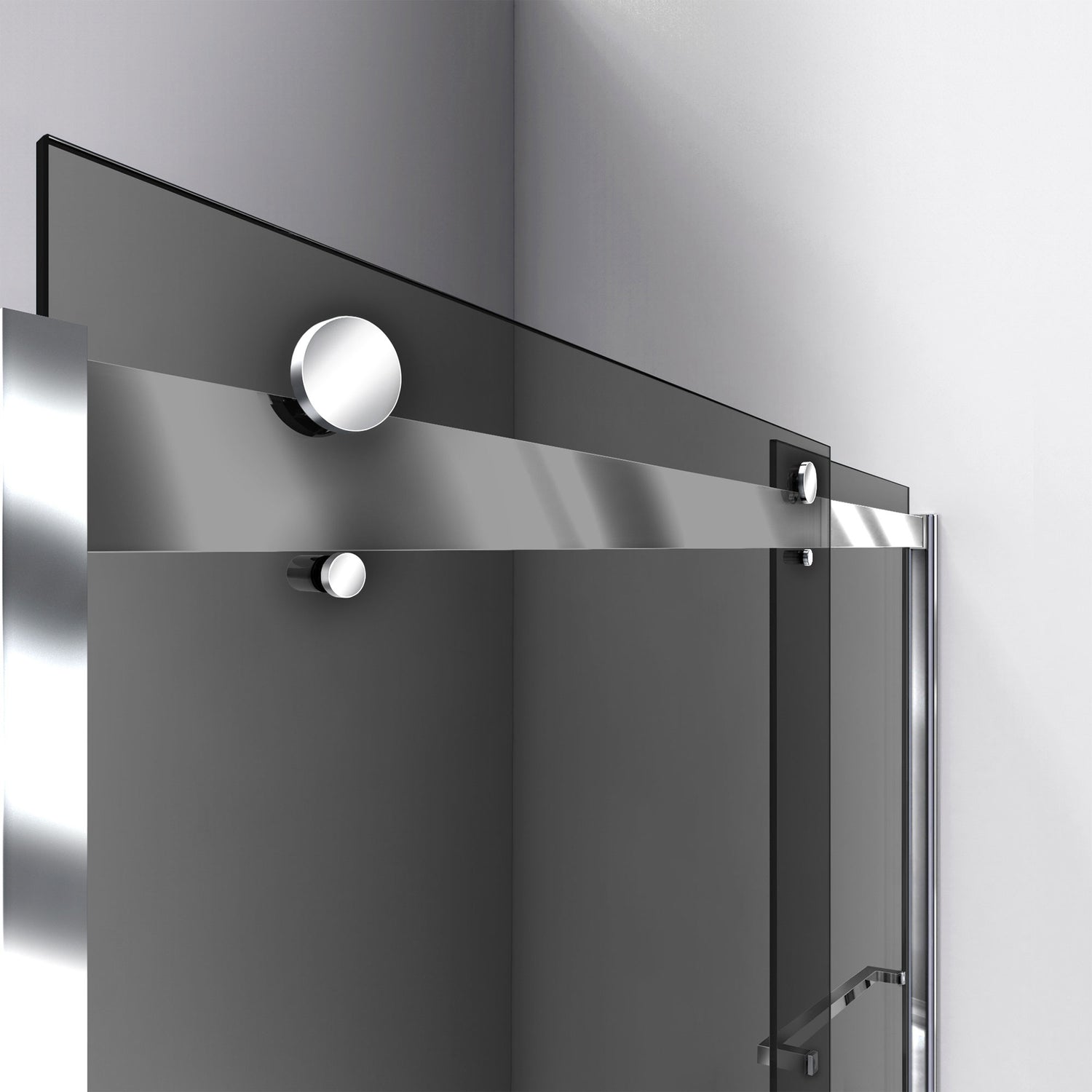 DreamLine Sapphire 56-60 in. W x 76 in. H Semi-Frameless Bypass Shower Door in Chrome and Gray Glass