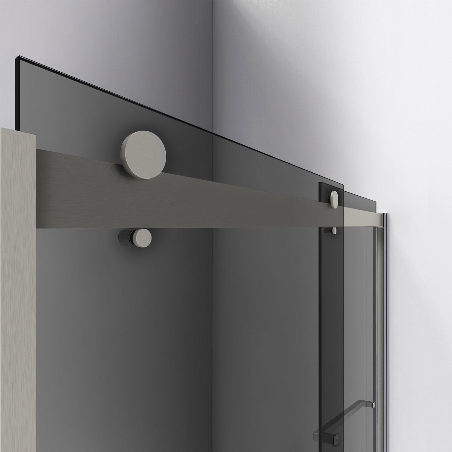 DreamLine Sapphire 56-60 in. W x 60 in. H Semi-Frameless Bypass Tub Door in Brushed Nickel and Gray Glass