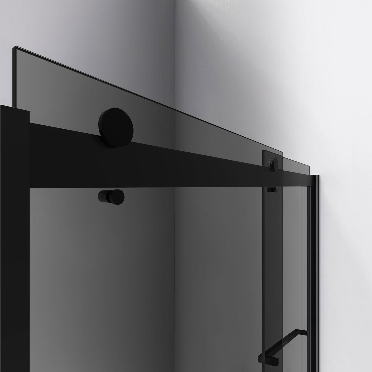 DreamLine Sapphire 56-60 in. W x 60 in. H Semi-Frameless Bypass Tub Door in Satin Black and Gray Glass