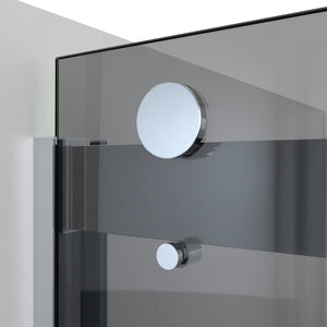 DreamLine Sapphire-V 44 - 48 in. W x 76 in. H Bypass Shower Door in Chrome and Gray Glass