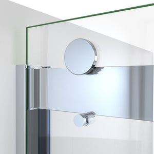 DreamLine Sapphire-V 56 - 60 in. W x 62 in. H Bypass Tub Door in Chrome and Clear Glass