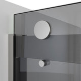 DreamLine Sapphire-V 50 - 54 in. W x 76 in. H Bypass Shower Door in Brushed Nickel and Gray Glass