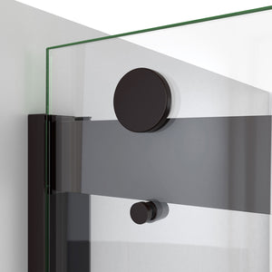 DreamLine Sapphire-V 56 - 60 in. W x 62 in. H Bypass Tub Door in Oil Rubbed Bronze and Clear Glass