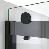 DreamLine Sapphire-V 44 - 48 in. W x 76 in. H Bypass Shower Door in Satin Black and Clear Glass