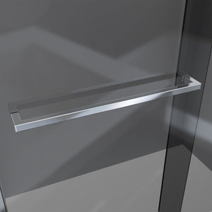DreamLine Sapphire-V 56 - 60 in. W x 62 in. H Bypass Tub Door in Chrome and Gray Glass