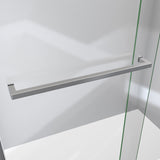 DreamLine Sapphire-V 56 - 60 in. W x 76 in. H Bypass Shower Door in Brushed Nickel and Clear Glass