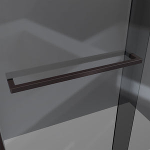 DreamLine Sapphire-V 44 - 48 in. W x 76 in. H Bypass Shower Door in Oil Rubbed Bronze and Gray Glass