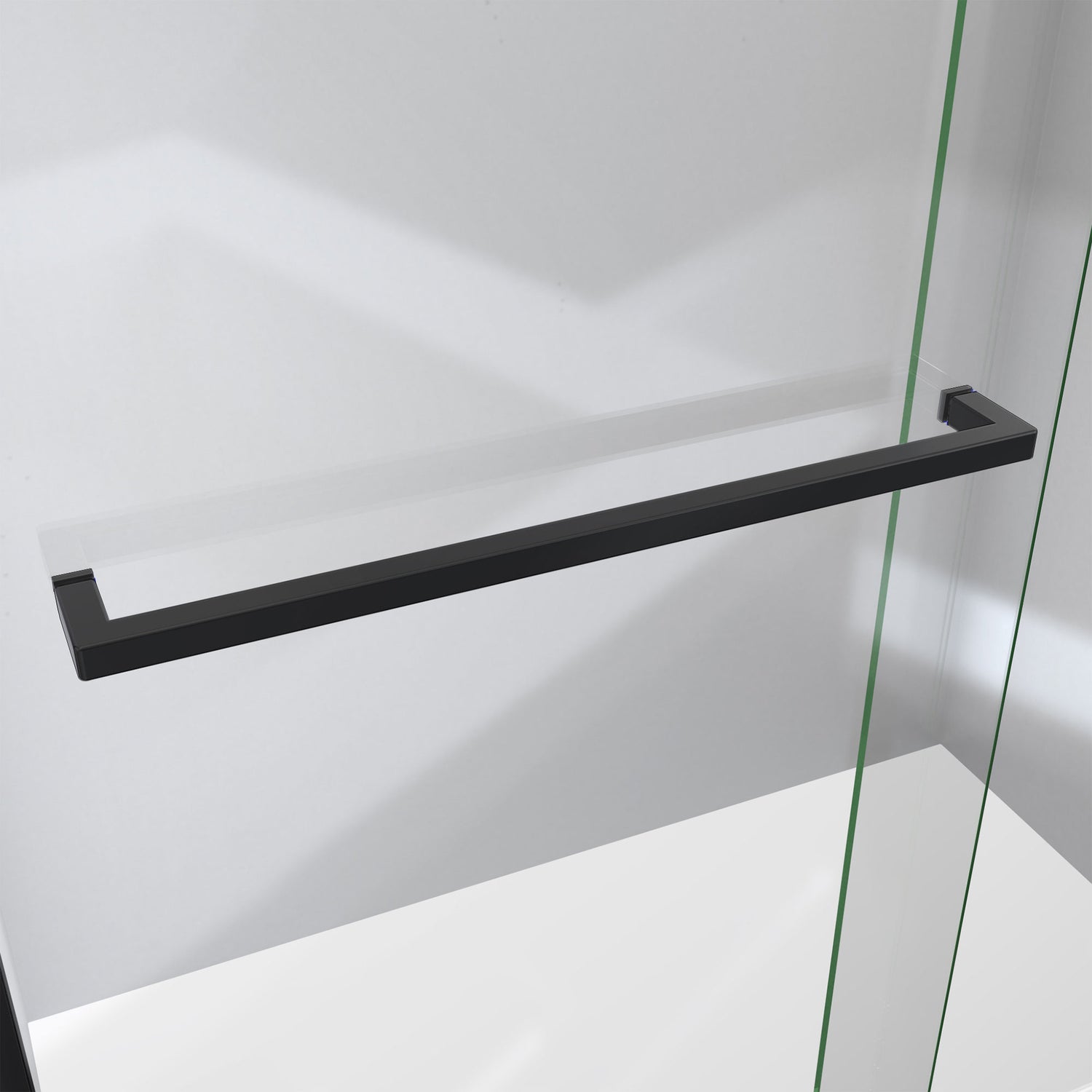 DreamLine Sapphire-V 44 - 48 in. W x 76 in. H Bypass Shower Door in Satin Black and Clear Glass