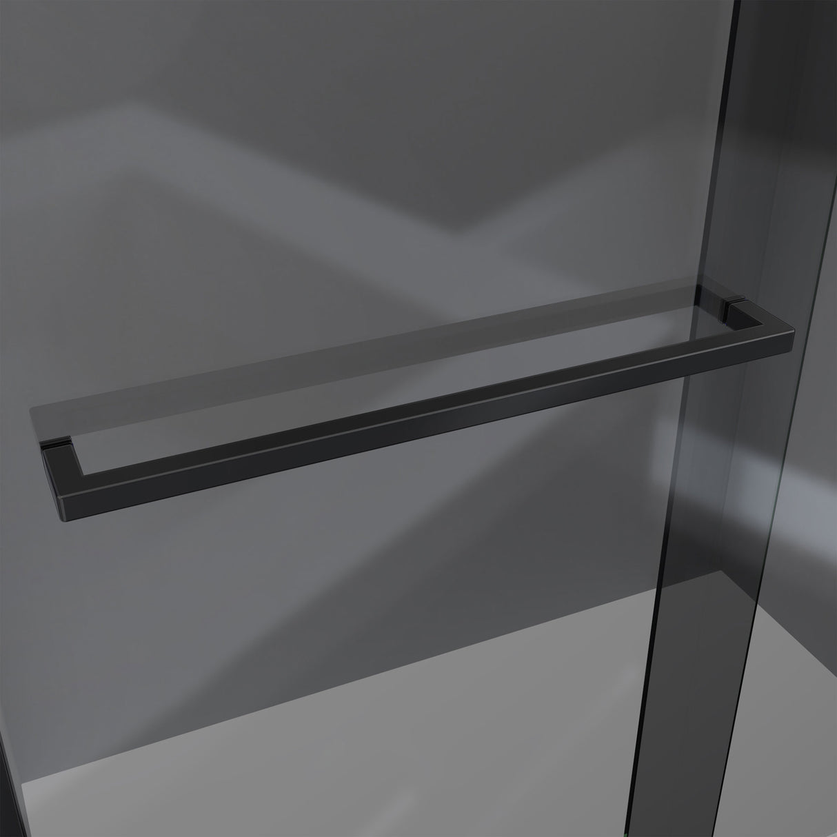 DreamLine Sapphire-V 44 - 48 in. W x 76 in. H Bypass Shower Door in Satin Black and Gray Glass