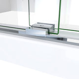 DreamLine Sapphire-V 56 - 60 in. W x 62 in. H Bypass Tub Door in Chrome and Clear Glass