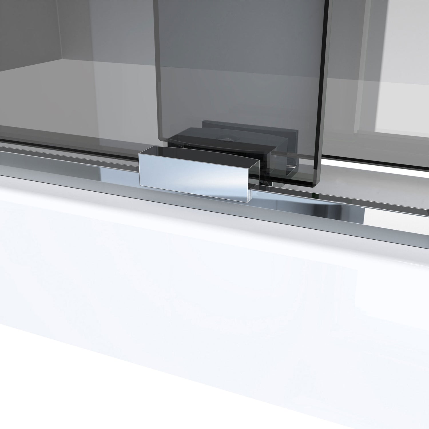 DreamLine Sapphire-V 44 - 48 in. W x 76 in. H Bypass Shower Door in Chrome and Gray Glass