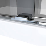 DreamLine Sapphire-V 44 - 48 in. W x 76 in. H Bypass Shower Door in Chrome and Gray Glass