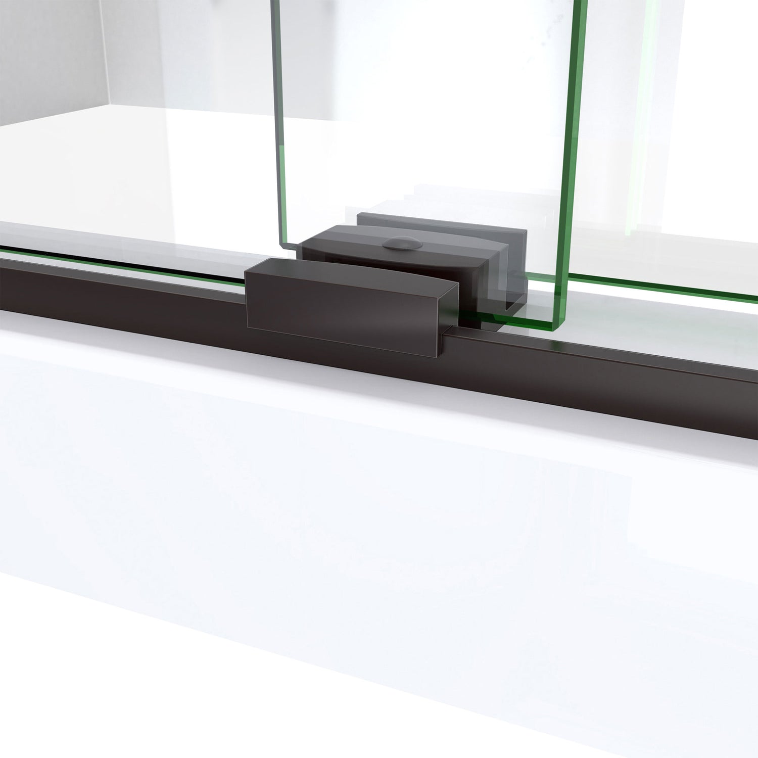 DreamLine Sapphire-V 56 - 60 in. W x 76 in. H Bypass Shower Door in Oil Rubbed Bronze and Clear Glass