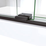 DreamLine Sapphire-V 56 - 60 in. W x 76 in. H Bypass Shower Door in Oil Rubbed Bronze and Clear Glass