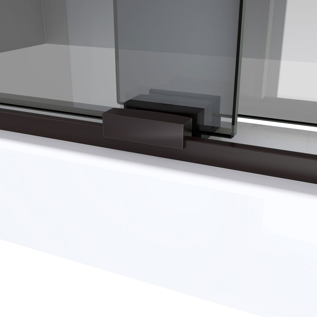 DreamLine Sapphire-V 44 - 48 in. W x 76 in. H Bypass Shower Door in Oil Rubbed Bronze and Gray Glass