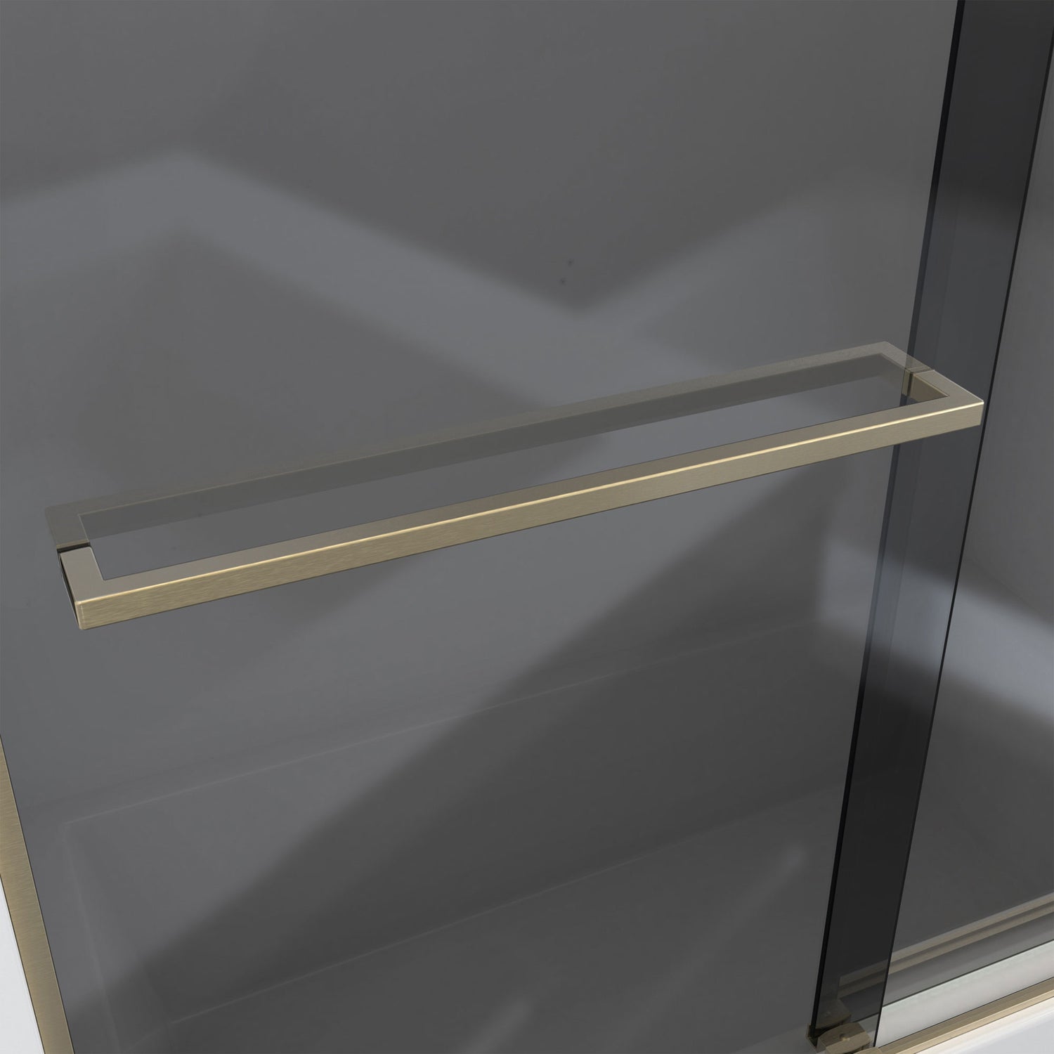 DreamLine Sapphire-V 56 - 60 in. W x 62 in. H Bypass Tub Door in Brushed Gold and Gray Glass
