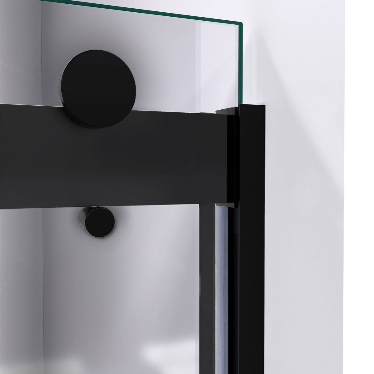 DreamLine Sapphire 56-60 in. W x 76 in. H Semi-Frameless Bypass Shower Door in Satin Black