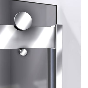 DreamLine Sapphire 56-60 in. W x 76 in. H Semi-Frameless Bypass Shower Door in Chrome and Gray Glass