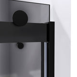 DreamLine Sapphire 56-60 in. W x 60 in. H Semi-Frameless Bypass Tub Door in Satin Black and Gray Glass
