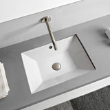 Undermount Bathroom Sink, White Ceramic