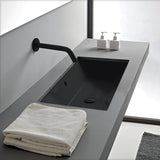 Rectangular Matte Black Ceramic Undermount Sink