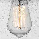 Innovations Lighting Ballston Large Cone LED 48 inch Black Antique Brass Island Light Ceiling Light in Seedy Glass 916-4I-BAB-G44-LED