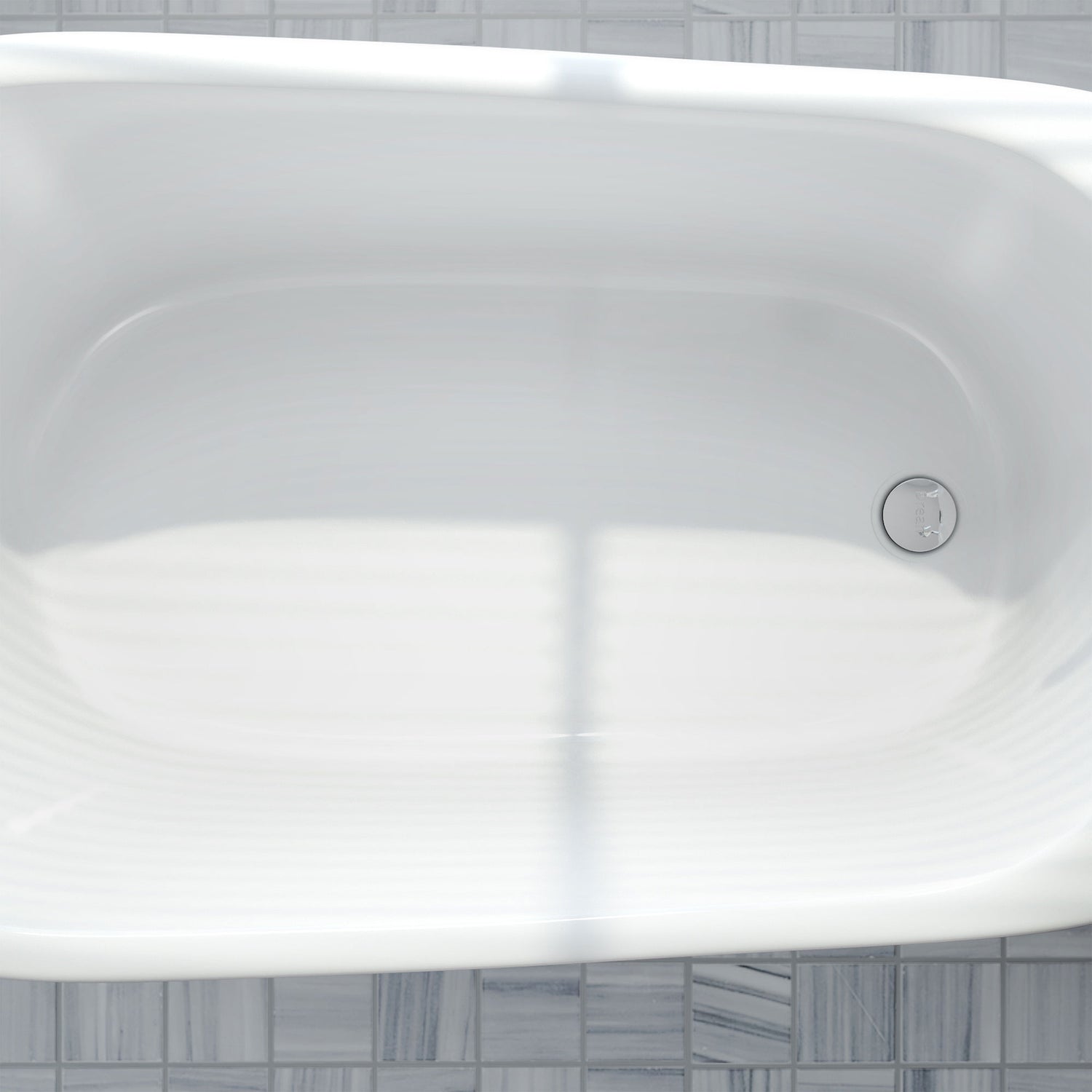 DreamLine Seneca 60 in. L x 25 in. H White Acrylic Freestanding Bathtub