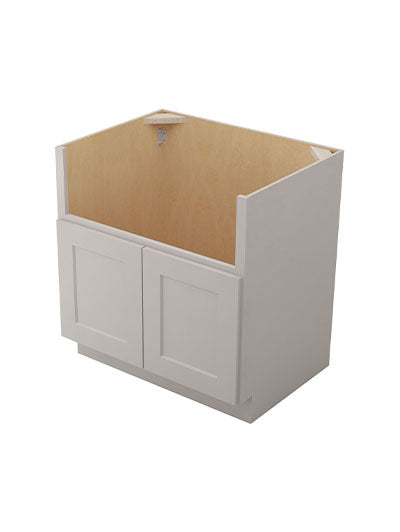 New England Home Goods 36" Farmhouse Kitchen Sink Base Cabinet White