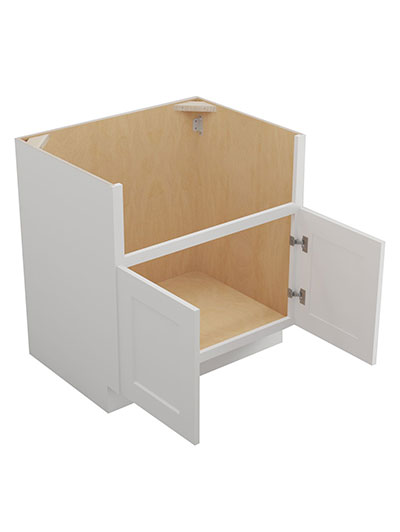 New England Home Goods 36" Farmhouse Kitchen Sink Base Cabinet White