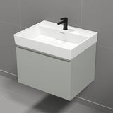 Floating Bathroom Vanity, Modern, 24", Grey Mist