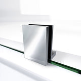 DreamLine Prism Lux 40 in. x 74 3/4 in. Fully Frameless Neo-Angle Shower Enclosure in Chrome with White Base