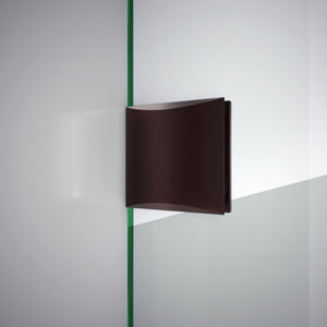 DreamLine Prism Lux 40 in. x 74 3/4 in. Fully Frameless Neo-Angle Shower Enclosure in Oil Rubbed Bronze with Biscuit Base