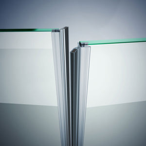Black Magnetic Vinyl Seal, 76 in. Length, for 3/8 in. (10 mm.) Glass Shower Door
